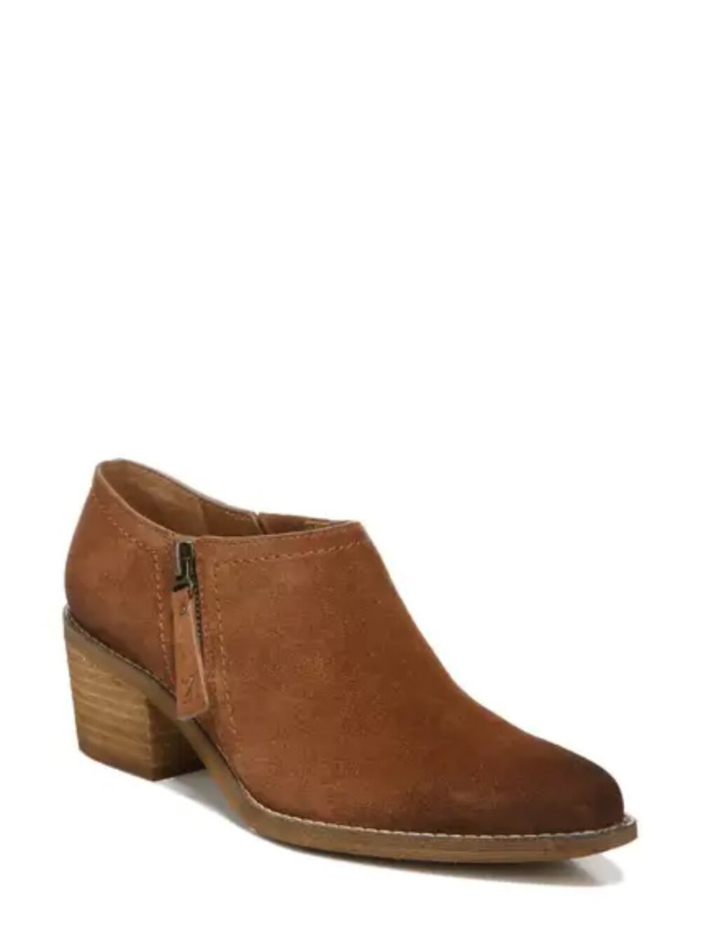 ZODIAC Margot Ankle Boot, Cognac Brown Suede, Women's Size 7.5
